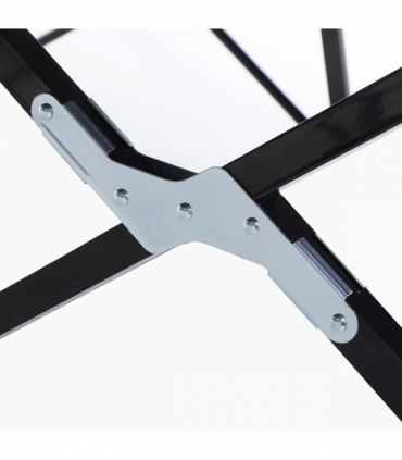 Outsunny Double Camping Folding Cot Outdoor Portable Sleeping Bed, Black