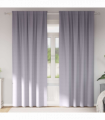 vidaXL Curtains with Curtains 2 pcs Metal grey Polyester