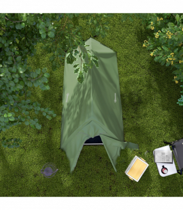 Outsunny Double Layer Camping Tent for 1-2 Man, 2000mm Waterproof, Green