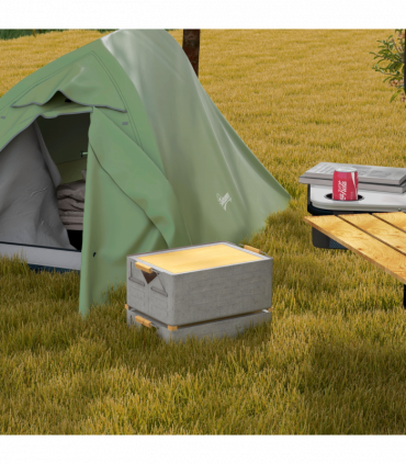 Outsunny Double Layer Camping Tent for 1-2 Man, 2000mm Waterproof, Green