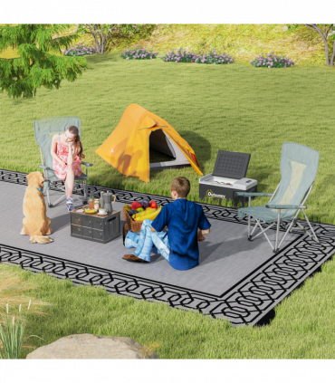 Outsunny Double Layer Camping Tent for 1-2 Man, 2000mm Waterproof, Orange