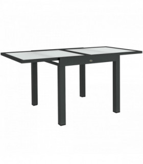 Outsunny Extendable Outdoor Dining Table Patio Table, Clear