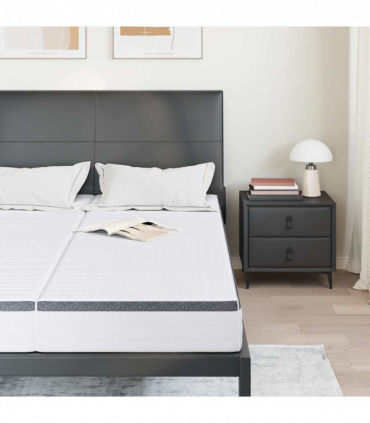 vidaXL Mattress 2 pcs White, Grey 70 x 200 cm Knitted fabric