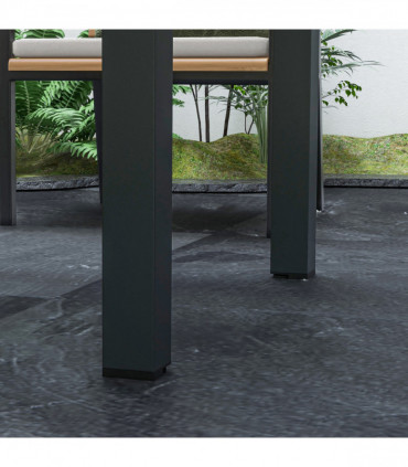 Outsunny Extendable Outdoor Dining Table Patio Table, Clear