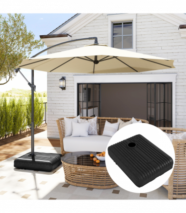 Outsunny Fillable Cantilever Parasol Base for Banana Parasol with Wheels