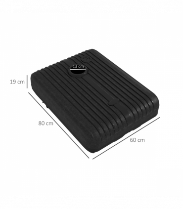 Outsunny Fillable Cantilever Parasol Base for Banana Parasol with Wheels