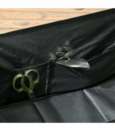 Outsunny Foldable Garden Cart, Outdoor Utility Wagon with Carry Bag, Black