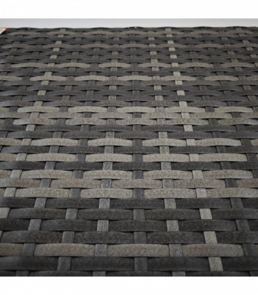 Outsunny Foldable Outdoor Coffee Table, Metal Frame Rattan Side Table, Grey