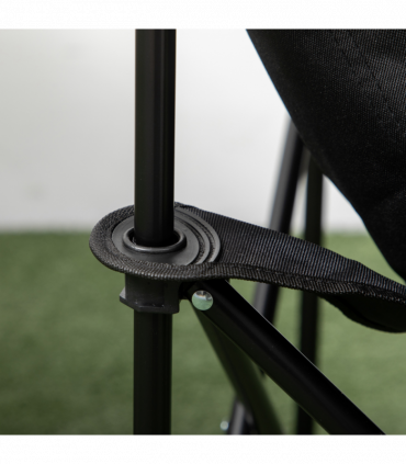 Outsunny Folding Camping Chair with Carrying Bag and Storage Pocket, Black