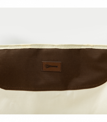 Outsunny Folding Camping Chair with Carrying Bag and Storage Pocket, White