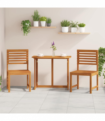 vidaXL Garden Chair 2 pcs Brown 50 x 50 x 91cm Solid Acacia wood