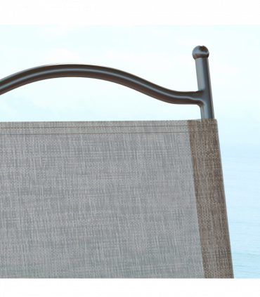 Outsunny Folding Chairs Set, Breathable Mesh Fabric Seat, Mixed Brown