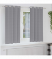 vidaXL Curtains with Curtains 2 pcs Light grey Polyester