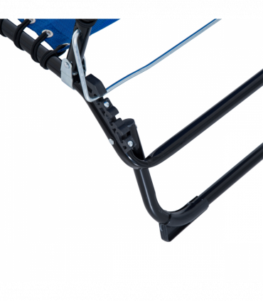 Outsunny Folding Sun Lounger, 3 Positions-Blue