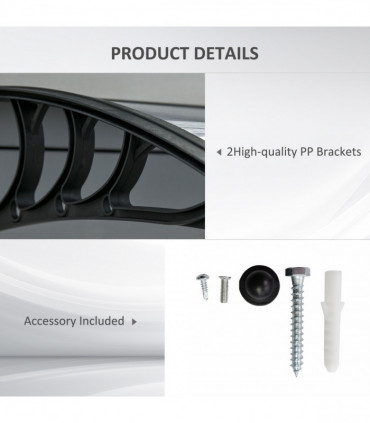 Outsunny Front Door Canopy Awning Outdoor Window Rain Shelter Cover