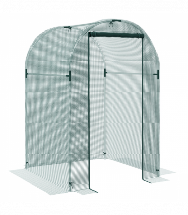 Outsunny Fruit Cage, Plant Protection Tent, 1.2 x 1.2 x 1.9m, Green