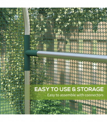 Outsunny Fruit Cage, Plant Protection Tent, 1.2 x 1.2 x 1.9m, Green