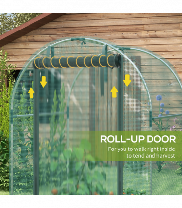 Outsunny Fruit Cage, Plant Protection Tent, 1.2 x 1.2 x 1.9m, Green