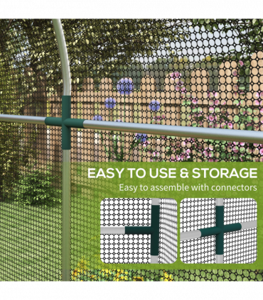 Outsunny Fruit Cage, Plant Protection Tent, 1.2 x 2.4 x 1.9m, Black