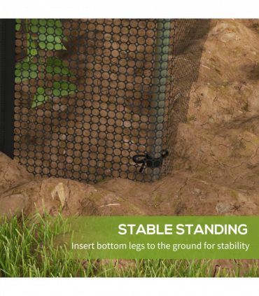 Outsunny Fruit Cage, Plant Protection Tent, 1.2 x 2.4 x 1.9m, Black