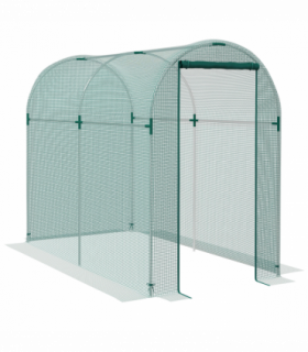 Outsunny Fruit Cage, Plant Protection Tent, 1.2 x 2.4 x 1.9m, Green
