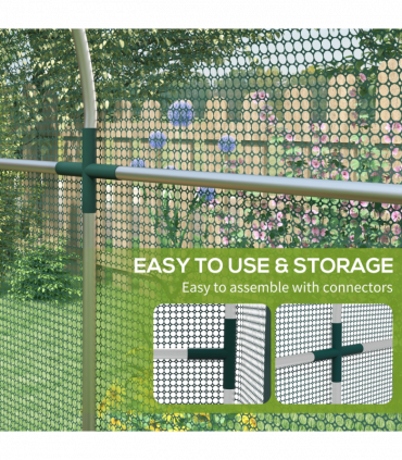 Outsunny Fruit Cage, Plant Protection Tent, 1.2 x 2.4 x 1.9m, Green