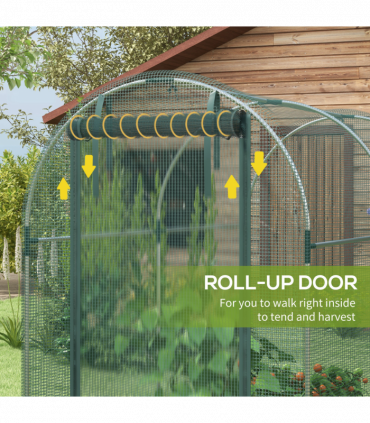 Outsunny Fruit Cage, Plant Protection Tent, 1.2 x 2.4 x 1.9m, Green
