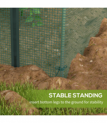 Outsunny Fruit Cage, Plant Protection Tent, 1.2 x 2.4 x 1.9m, Green