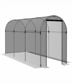 Outsunny Fruit Cage, Plant Protection Tent, 1.2 x 3.6 x 1.9m, Black
