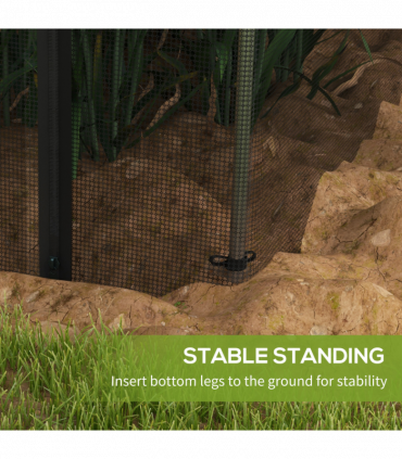 Outsunny Fruit Cage, Plant Protection Tent, 1.2 x 3.6 x 1.9m, Black