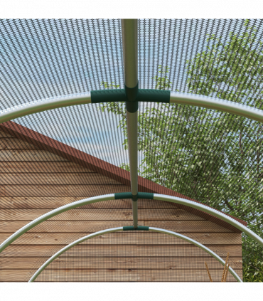 Outsunny Fruit Cage, Plant Protection Tent, 1.2 x 3.6 x 1.9m, Black