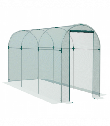 Outsunny Fruit Cage, Plant Protection Tent, 1.2 x 3.6 x 1.9m, Green