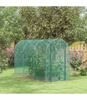 Outsunny Fruit Cage, Plant Protection Tent, 1.2 x 3.6 x 1.9m, Green