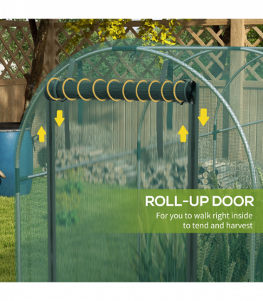 Outsunny Fruit Cage, Plant Protection Tent, 1.2 x 3.6 x 1.9m, Green