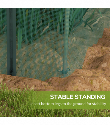 Outsunny Fruit Cage, Plant Protection Tent, 1.2 x 3.6 x 1.9m, Green