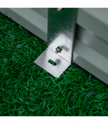 Outsunny Galvanised Raised Garden Bed Metal Planter Box with Open Bottom, Grey