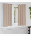 vidaXL Curtains with Curtains 2 pcs Taupe Polyester