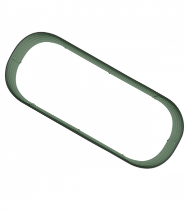 Outsunny Galvanised Raised Garden Bed Planter Box with Safety Edging, Green