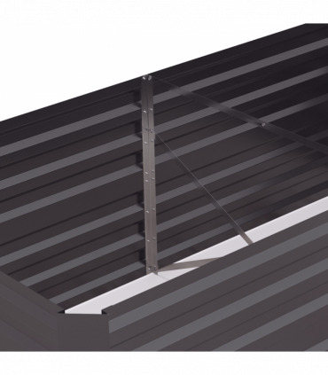 Outsunny Galvanised Steel Outdoor Raised Bed w/ Reinforced Rods, Dark Grey
