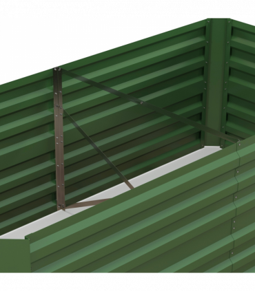 Outsunny Galvanised Steel Outdoor Raised Bed w/ Reinforced Rods, Green