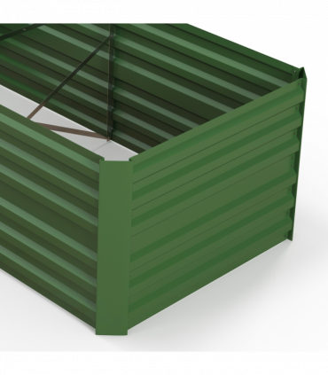 Outsunny Galvanised Steel Outdoor Raised Bed w/ Reinforced Rods, Green