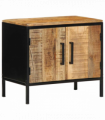 vidaXL Bedside Cabinet Brown and black 50 x 30 x 45 cm