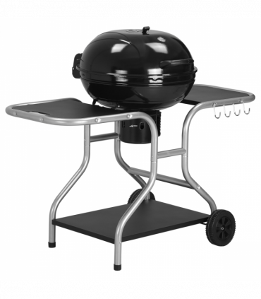 Outsunny Garden Charcoal Trolley Barbecue Gril lW/Wheels-Black