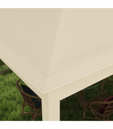 Outsunny Garden Folding Tent Heavy Duty Pop Up Gazebo for Party Cream