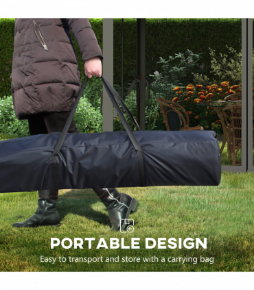 Outsunny Garden Folding Tent Heavy Duty Pop Up Gazebo for Party Dark Grey