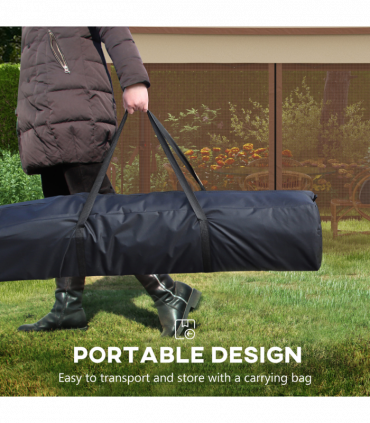 Outsunny Garden Folding Tent Heavy Duty Pop Up Gazebo for Party Khaki