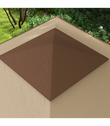 Outsunny Garden Folding Tent Heavy Duty Pop Up Gazebo for Party Khaki