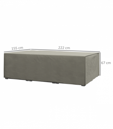 Outsunny Garden Furniture Cover Outdoor Waterproof Rattan Set Rain Protection