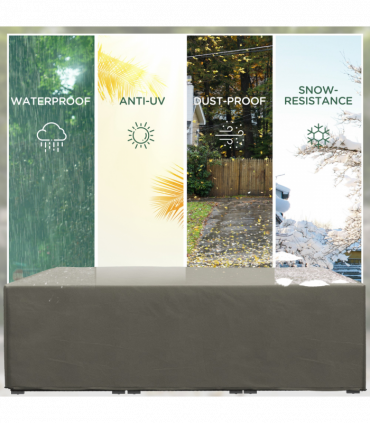 Outsunny Garden Furniture Cover Outdoor Waterproof Rattan Set Rain Protection