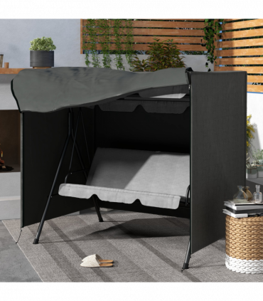 Outsunny Garden Furniture Protector Patio Swing Chair Cover Large Outdoor Grey